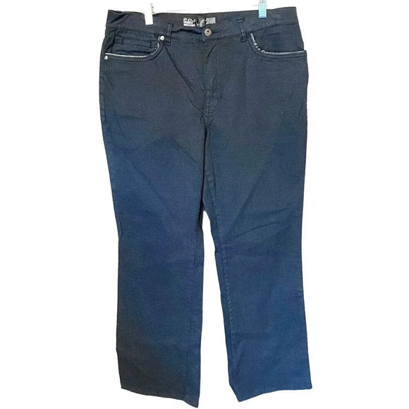FDJ French Dressing Jeans Pants Gray Plaid Women Size 14P Pockets - Picture 1 of 6